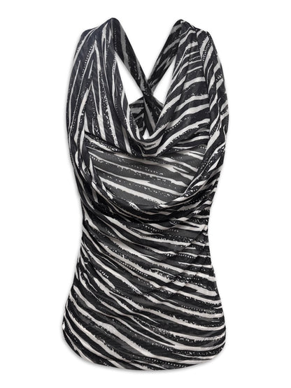kvkv_Double_Swing_Neck_Zebra_Print_Waist_Cinching_Mesh_Top_MISSTT