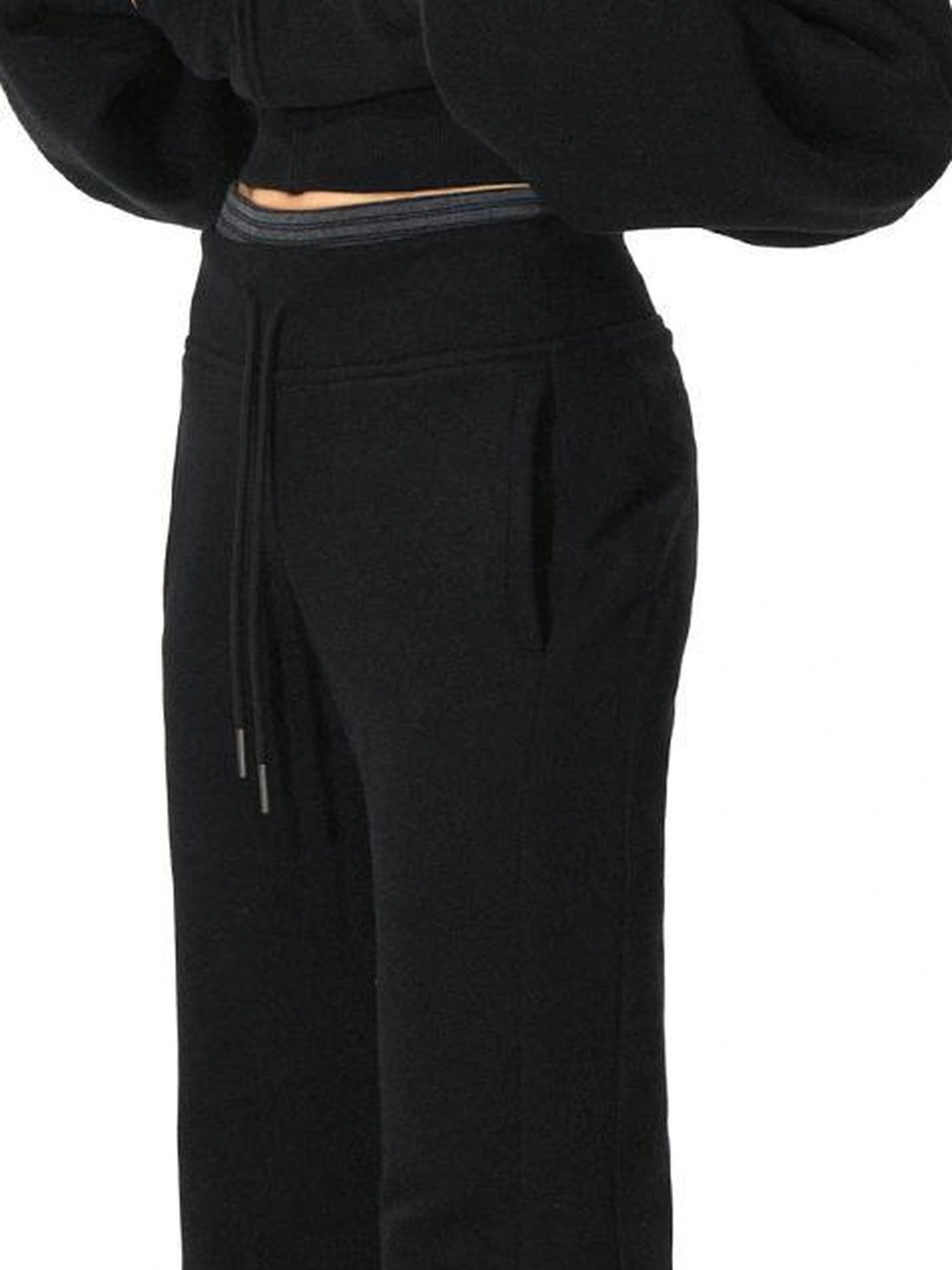 kvkv Double Waistband Stripe Embroidered Sweatpants