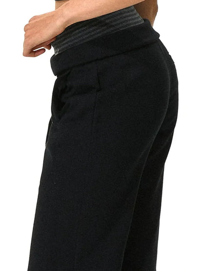 kvkv Double Waistband Stripe Embroidered Sweatpants