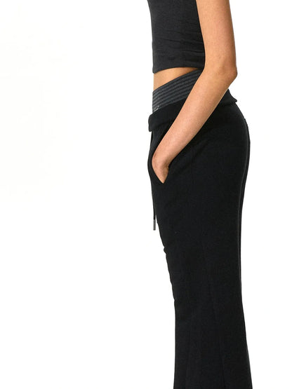 kvkv Double Waistband Stripe Embroidered Sweatpants