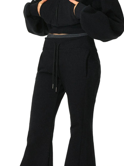 kvkv Double Waistband Stripe Embroidered Sweatpants