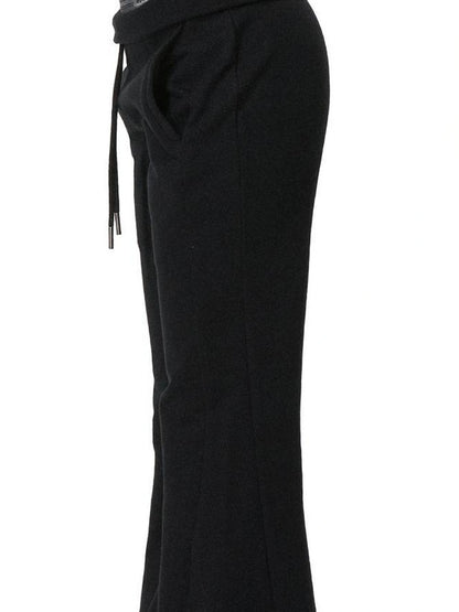 kvkv Double Waistband Stripe Embroidered Sweatpants