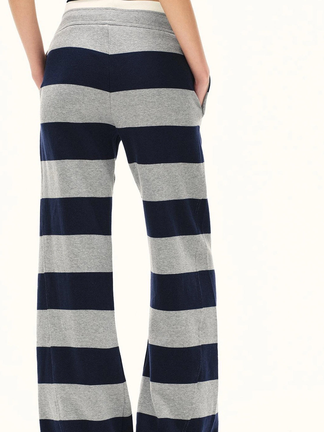 kvkv Double Waistband Striped Drawstring Joggers