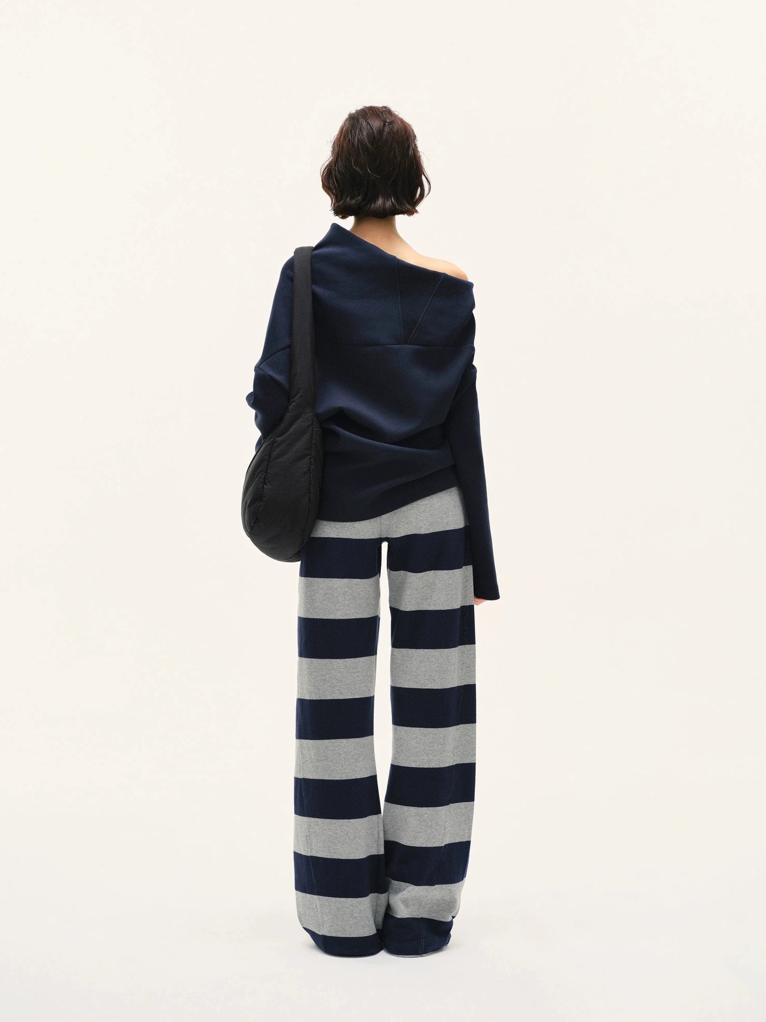 kvkv Double Waistband Striped Drawstring Joggers