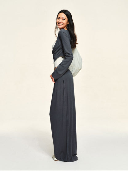 kvkv Draped Neck Long Sleeve Lyocell Women&