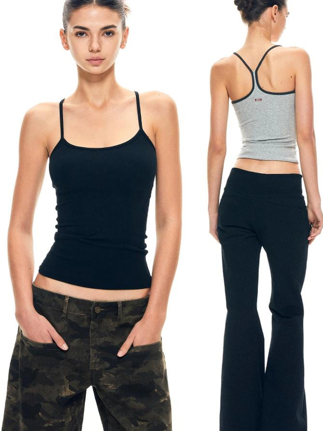 kvkv Elastic Tank Top Slim Fit Cropped Cami