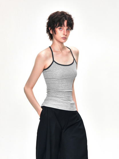 kvkv Elastic Tank Top Slim Fit Cropped Cami
