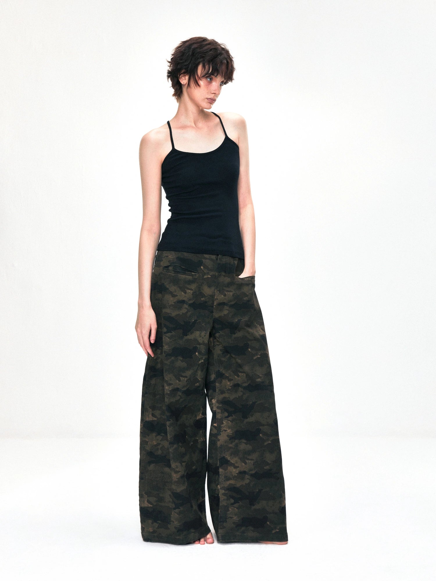 kvkv Elastic Tank Top Slim Fit Cropped Cami