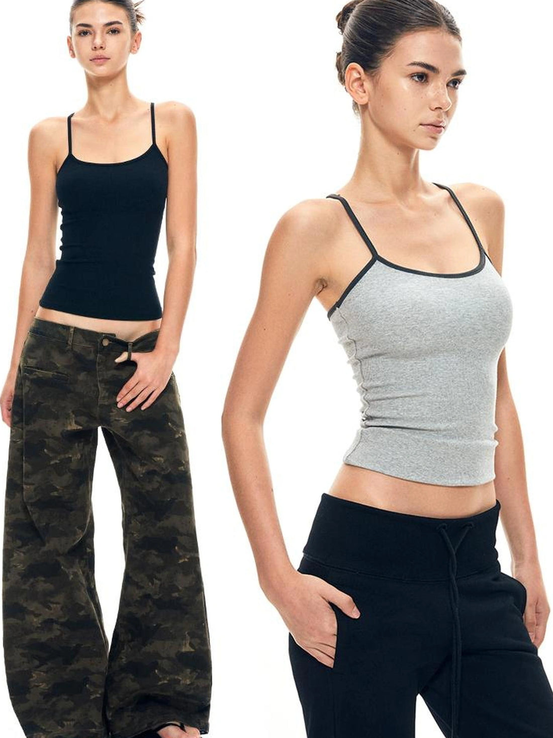 kvkv Elastic Tank Top Slim Fit Cropped Cami