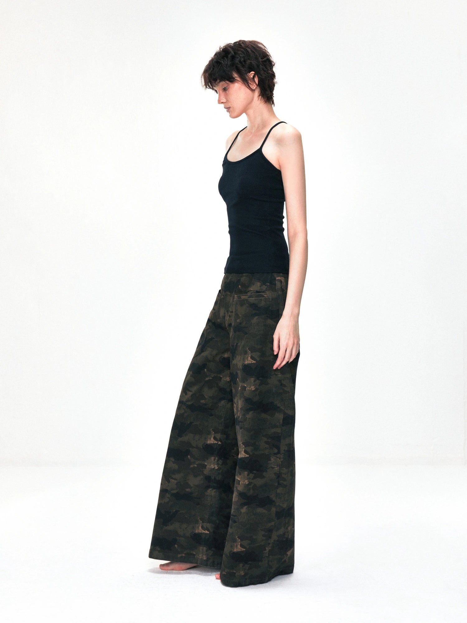 kvkv Elastic Tank Top Slim Fit Cropped Cami