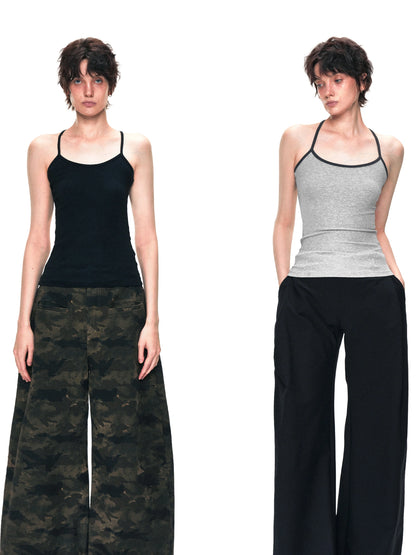 kvkv Elastic Tank Top Slim Fit Cropped Cami