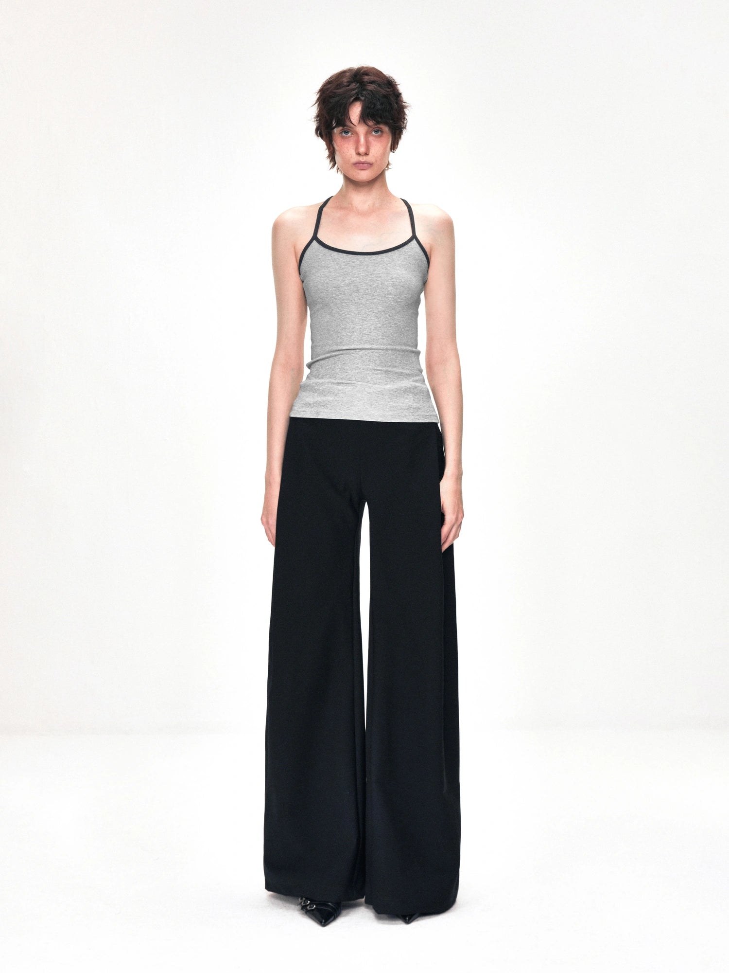 kvkv Elastic Tank Top Slim Fit Cropped Cami