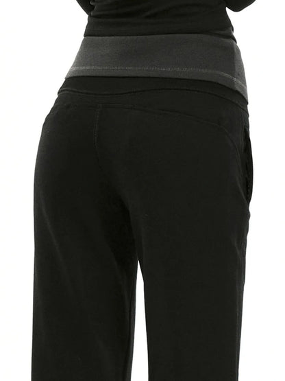 kvkv Elastic Waist Flared Sweatpants