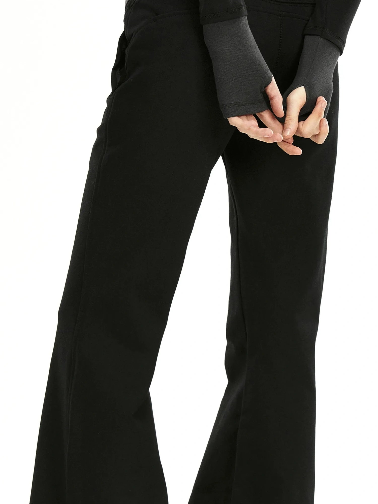 kvkv Elastic Waist Flared Sweatpants