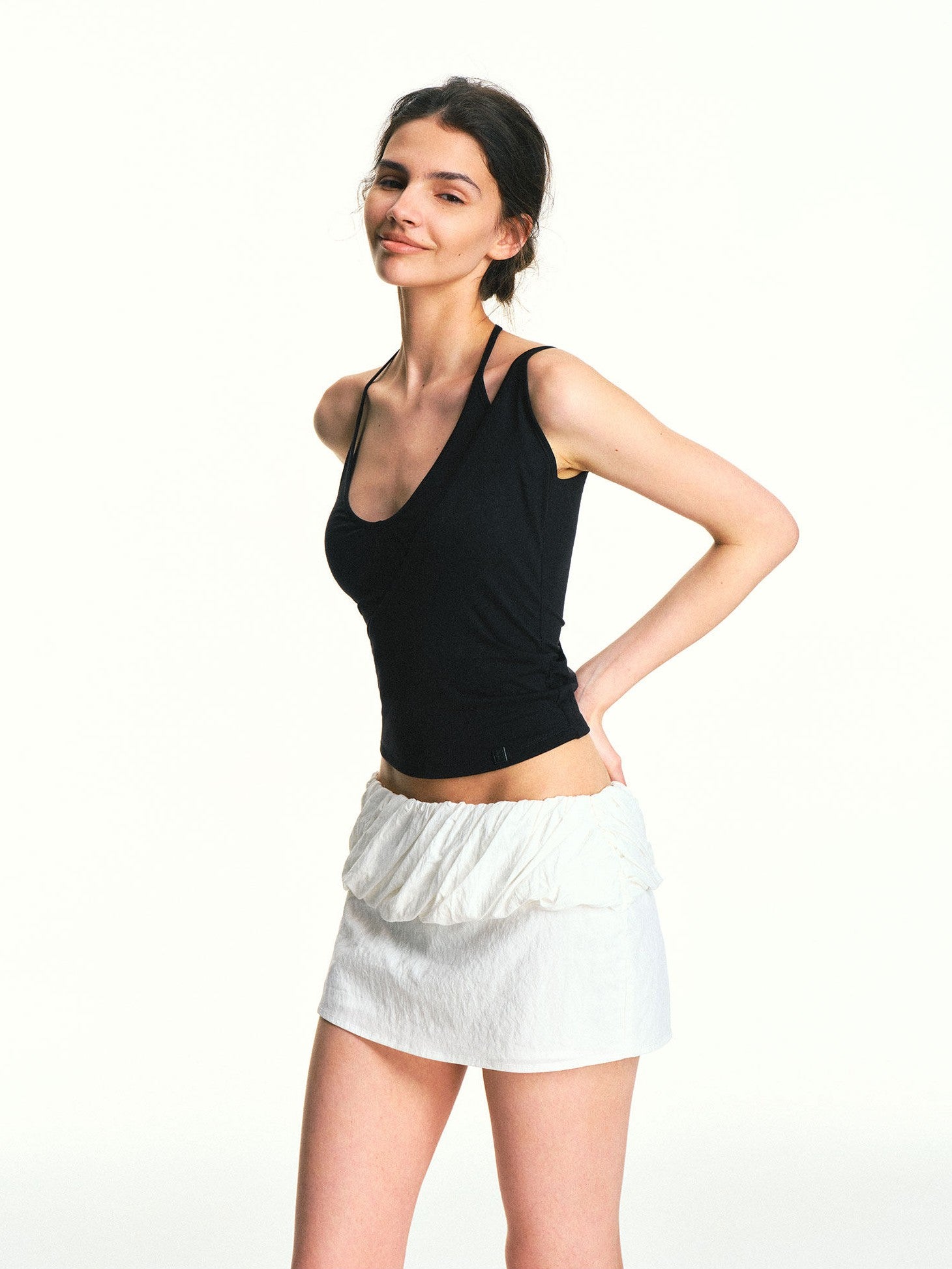 kvkv Faux Layered Asymmetrical Racerback Slim Women&