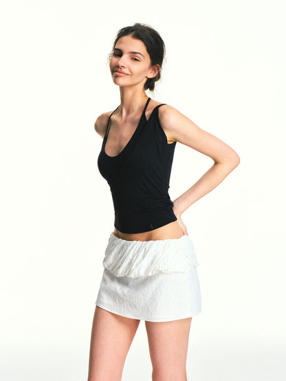 kvkv Faux Layered Asymmetrical Racerback Slim Women&