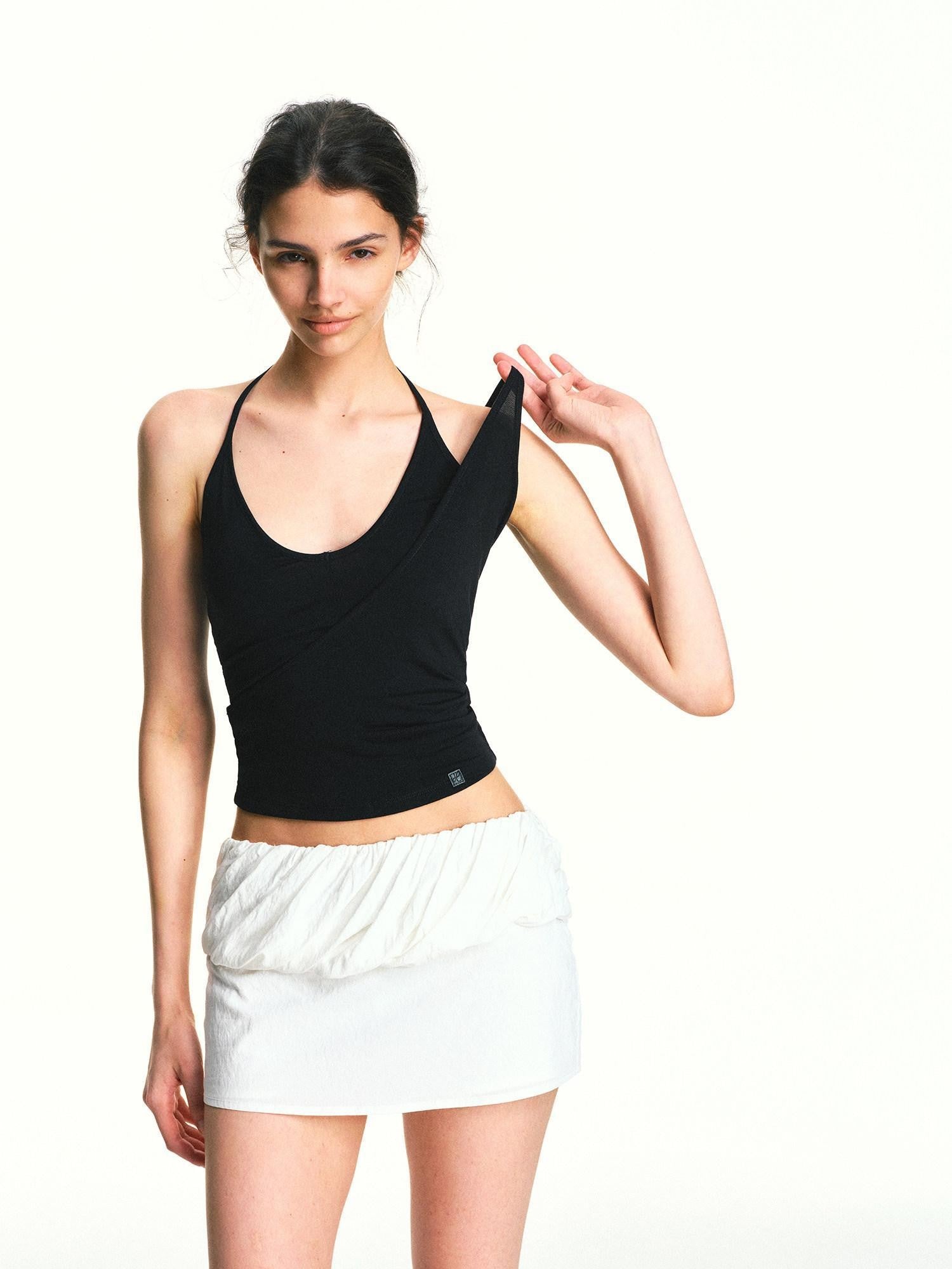 kvkv Faux Layered Asymmetrical Racerback Slim Women&