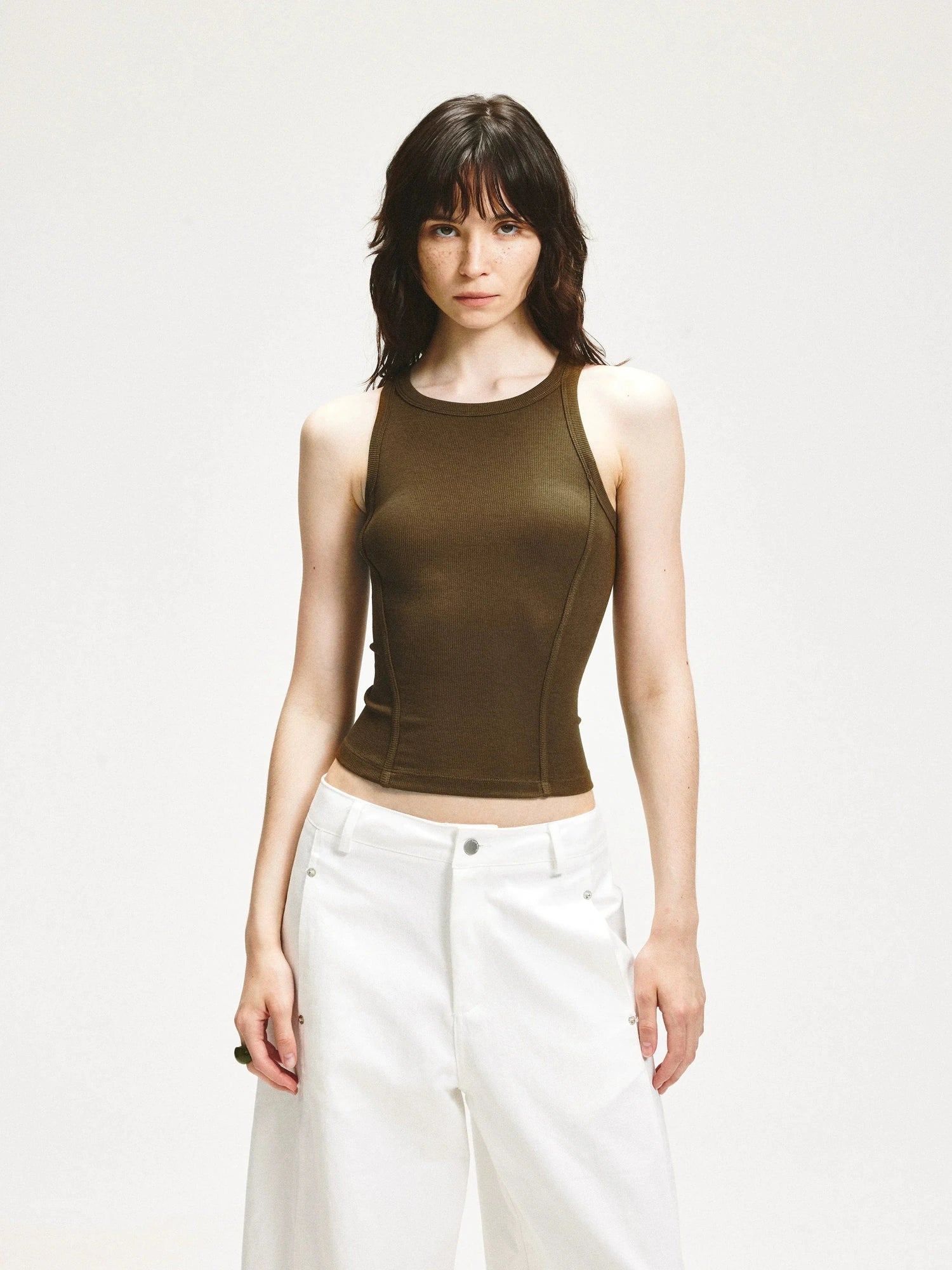 KVKV Yoga Clothing Brand - Fitted Ribbed Yoga Tank Top