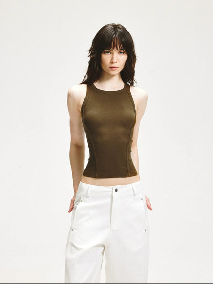 KVKV Yoga Clothing Brand - Fitted Ribbed Yoga Tank Top