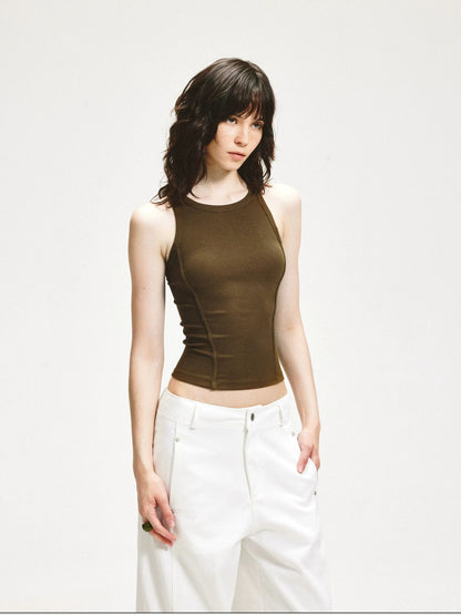 KVKV Yoga Clothing Brand - Fitted Ribbed Yoga Tank Top