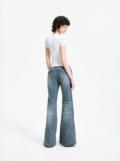 kvkv Fitted Square Neck Knot Detail Tee