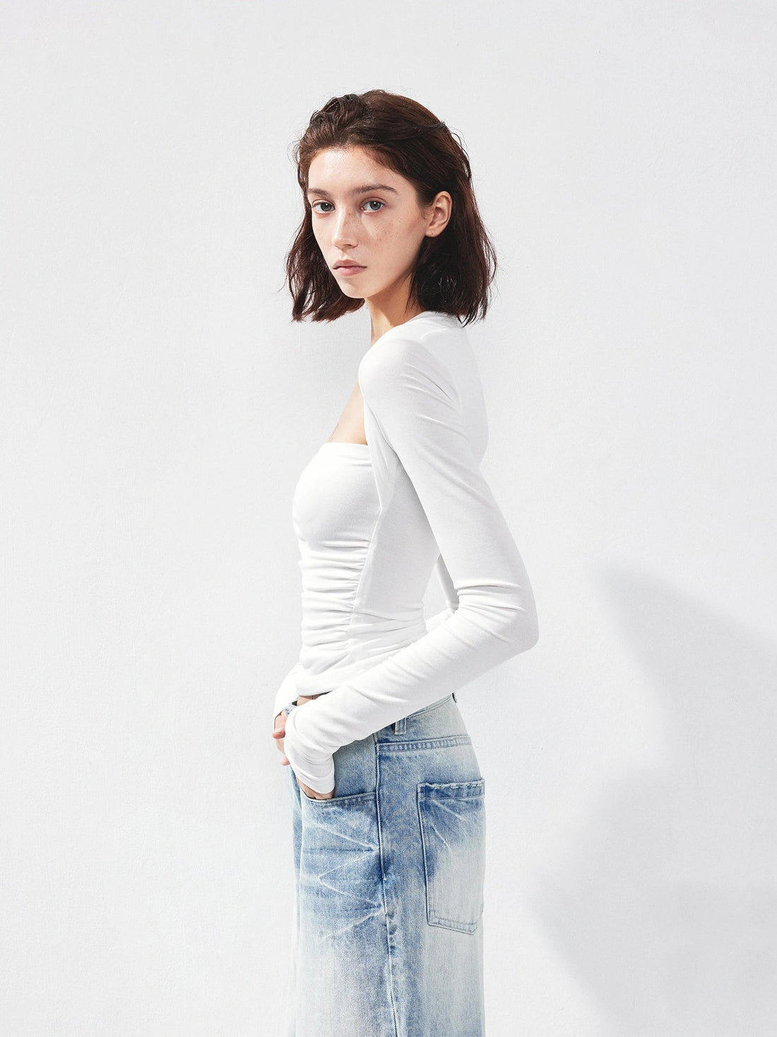 kvkv Fitted Square Neck Yoga Tee