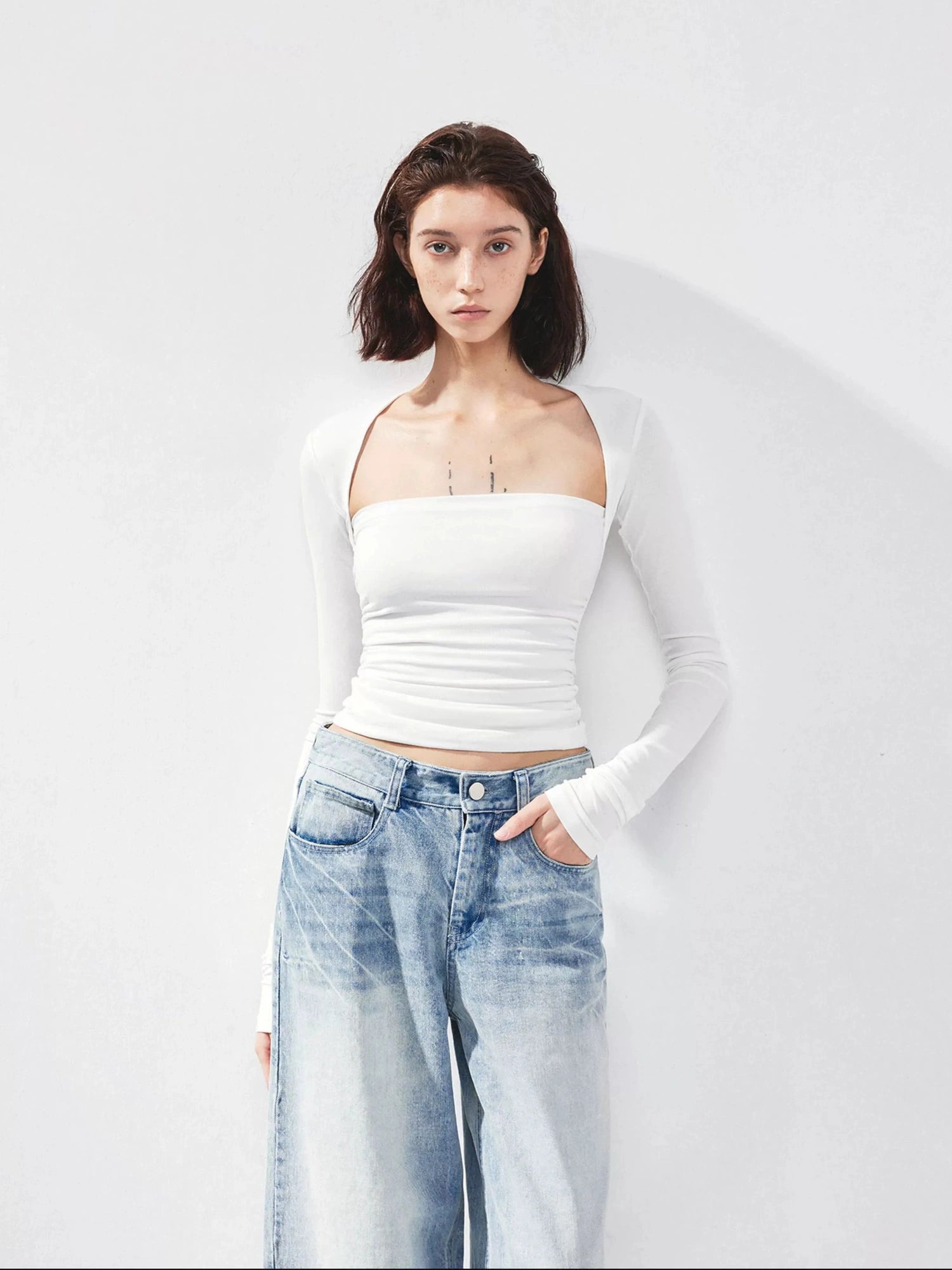 kvkv Fitted Square Neck Yoga Tee