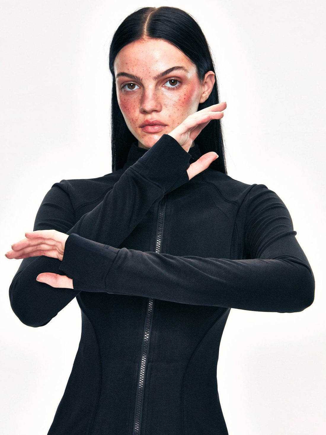 kvkv Fitted Yoga Cardigan Slim Retro Black Top