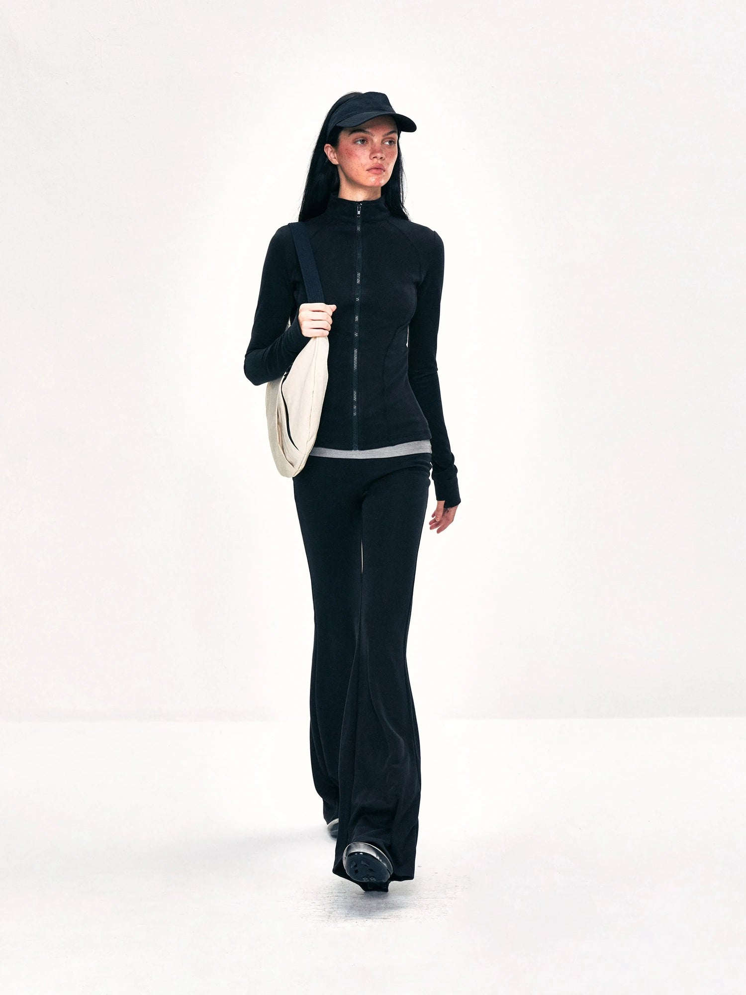 kvkv Fitted Yoga Cardigan Slim Retro Black Top