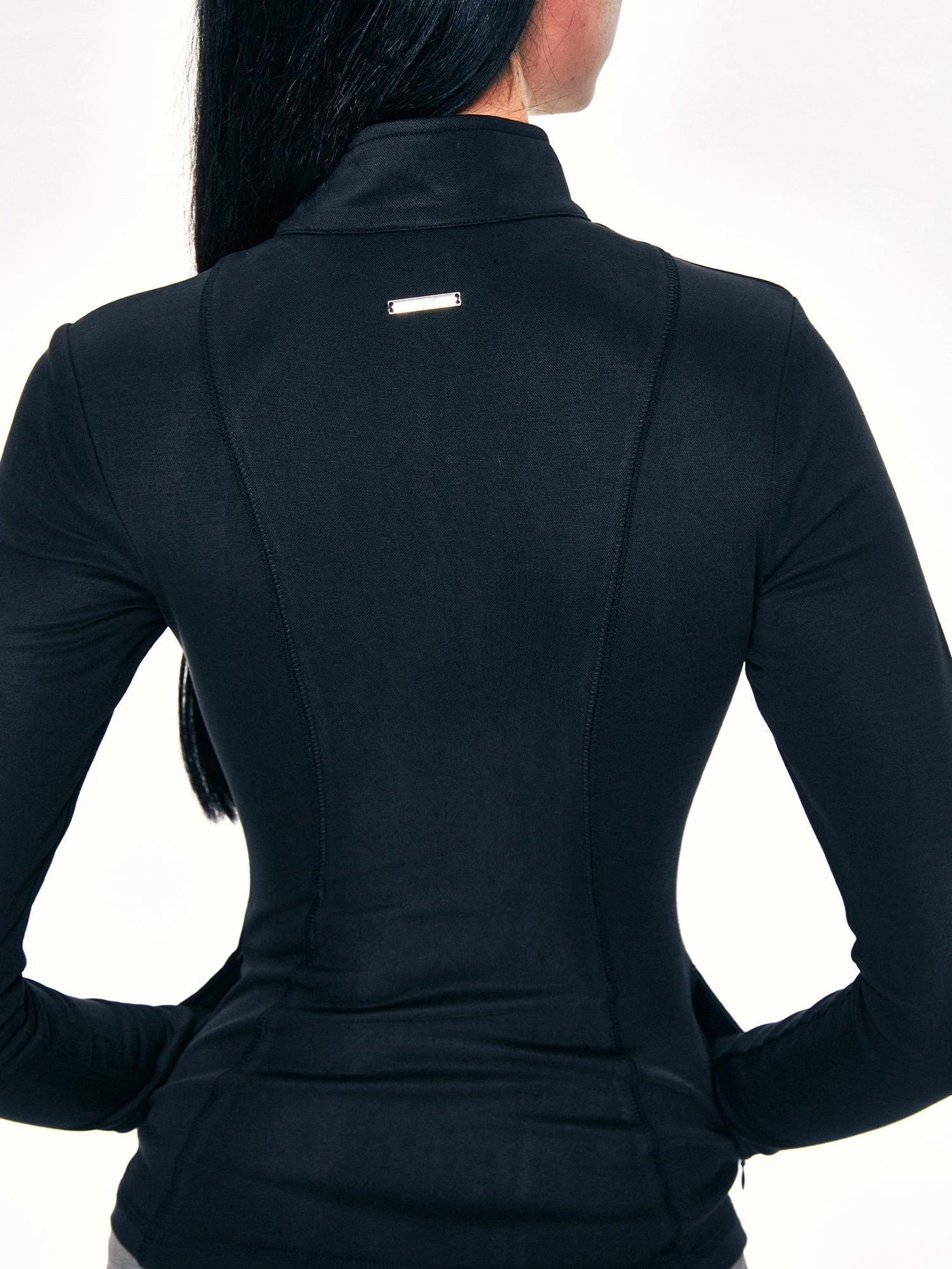 kvkv Fitted Yoga Cardigan Slim Retro Black Top