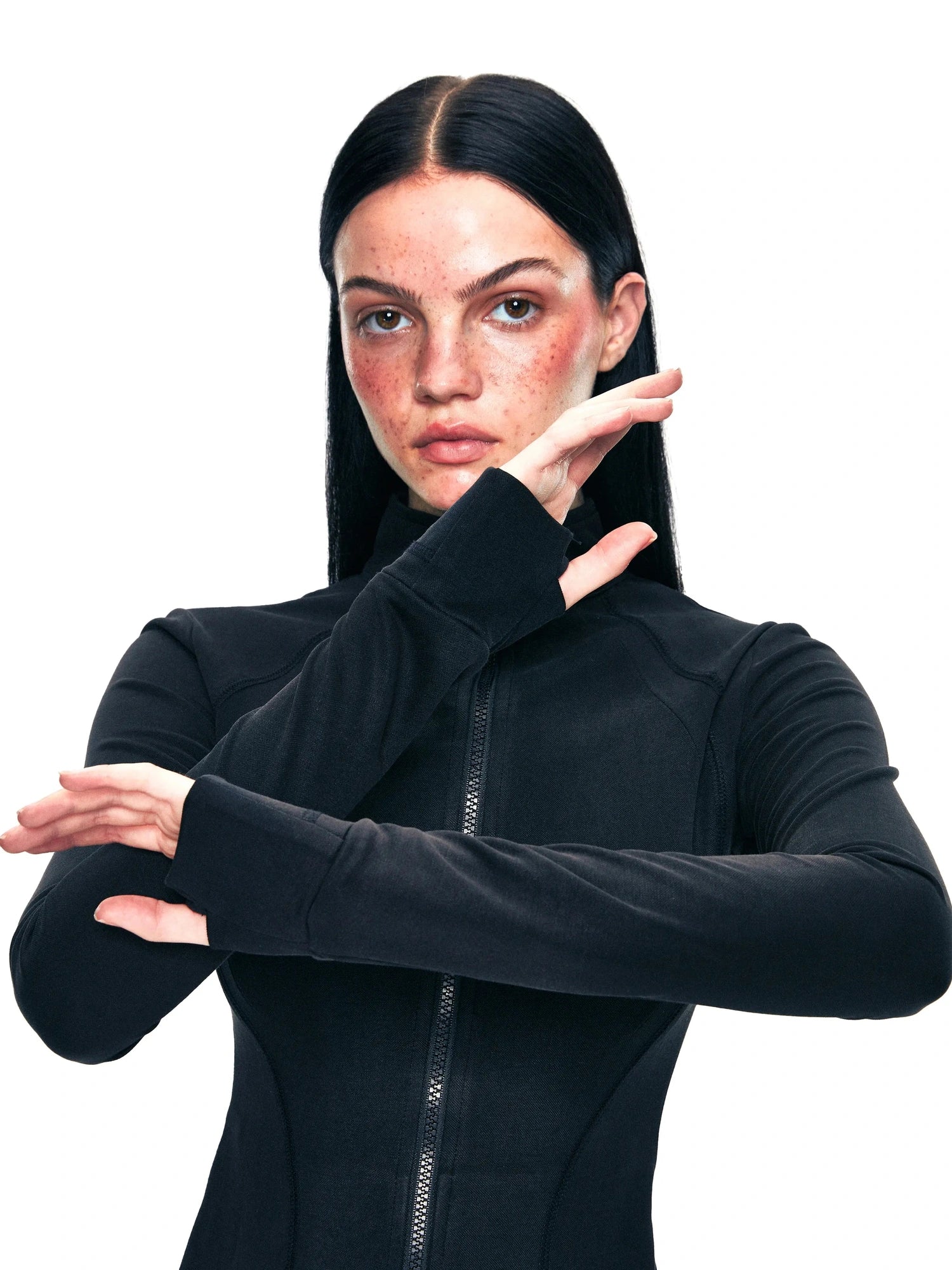 kvkv Fitted Yoga Cardigan Slim Retro Black Top