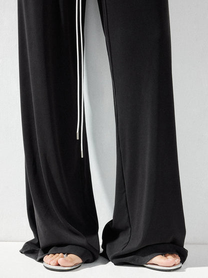 kvkv Fluid Drape Folded Waist Wide Leg Pants