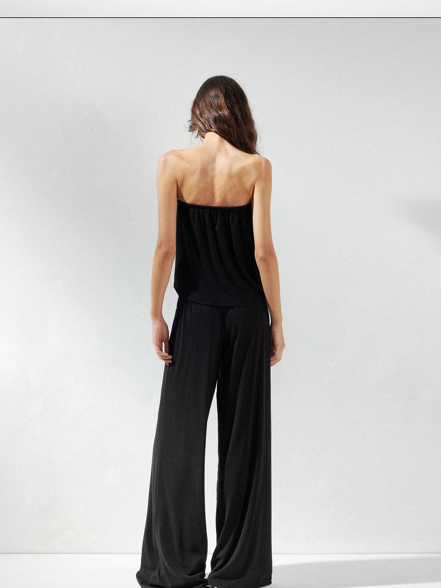 kvkv Fluid Drape Folded Waist Wide Leg Pants