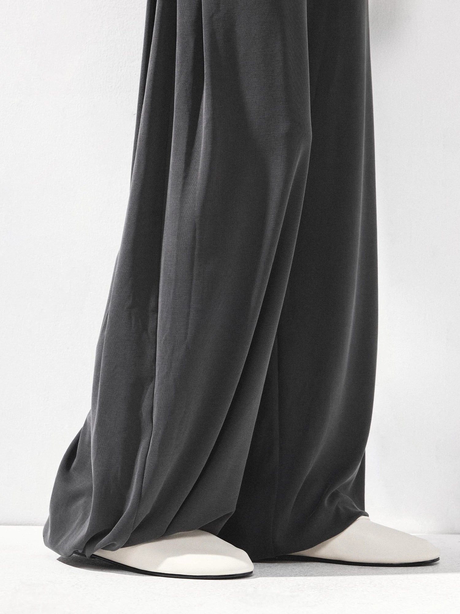 kvkv Foldable Motion Yoga Wide Ribbed Waistband Flared Tapered Pants