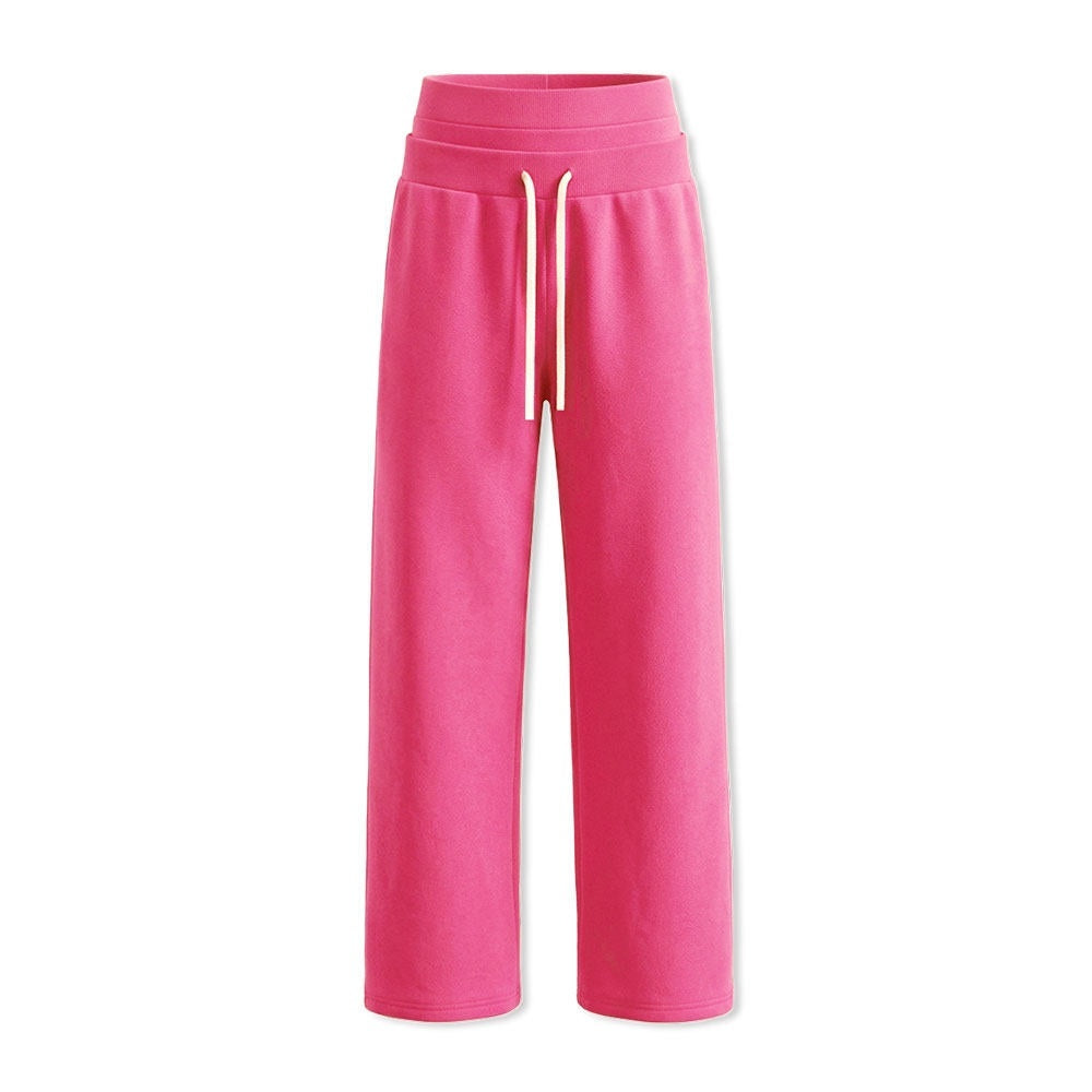 kvkv_Fuchsia_Double_Waist_Drawstring_Wide_Leg_Pockets_Drape_Women&