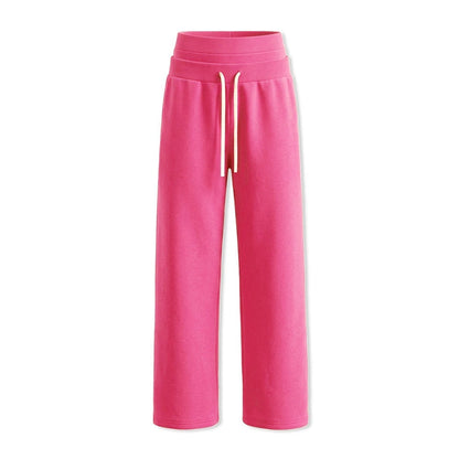 kvkv_Fuchsia_Double_Waist_Drawstring_Wide_Leg_Pockets_Drape_Women&