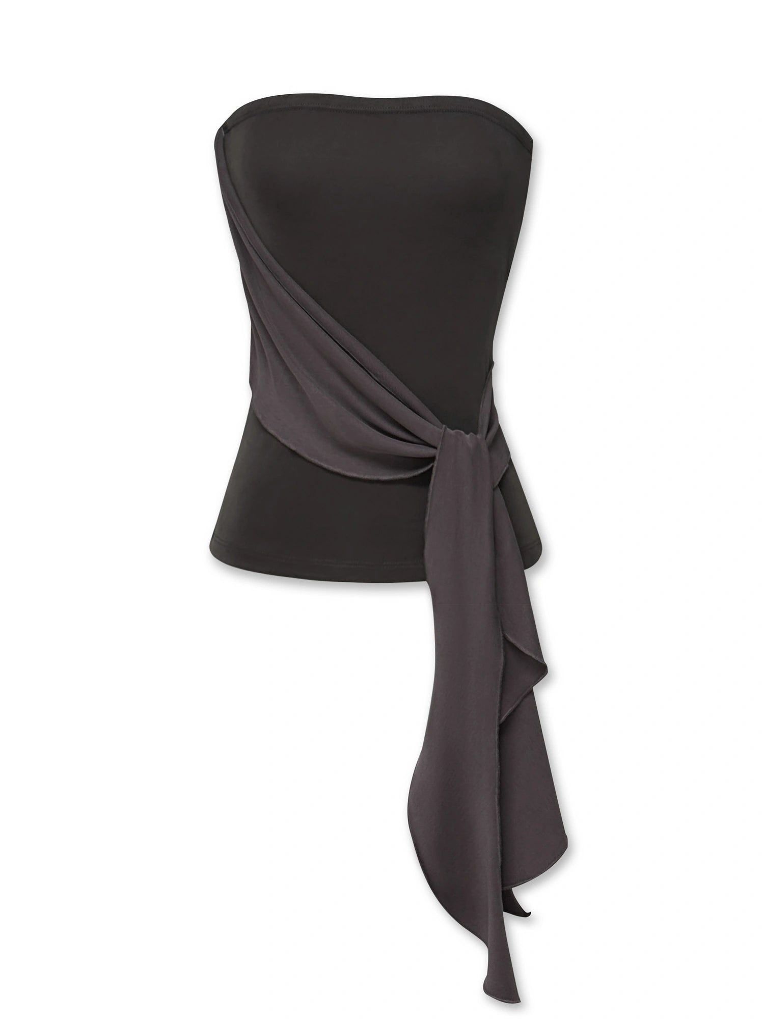 kvkv_Gray_Brown_Ribbed_Cut_Out_Fitted_Yoga_Top_MISSTT