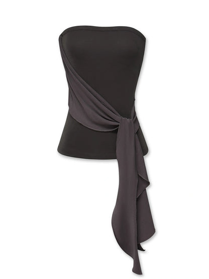 kvkv_Gray_Brown_Ribbed_Cut_Out_Fitted_Yoga_Top_MISSTT
