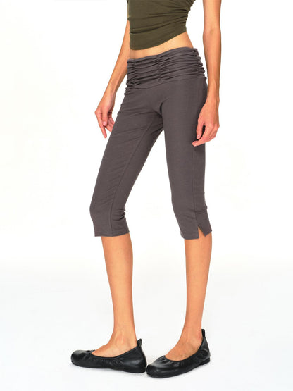 kvkv Gray Stacked Pleated Wide Waist Slim Fit Women&