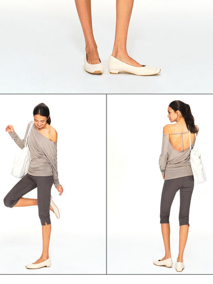 kvkv Gray Stacked Pleated Wide Waist Slim Fit Women&