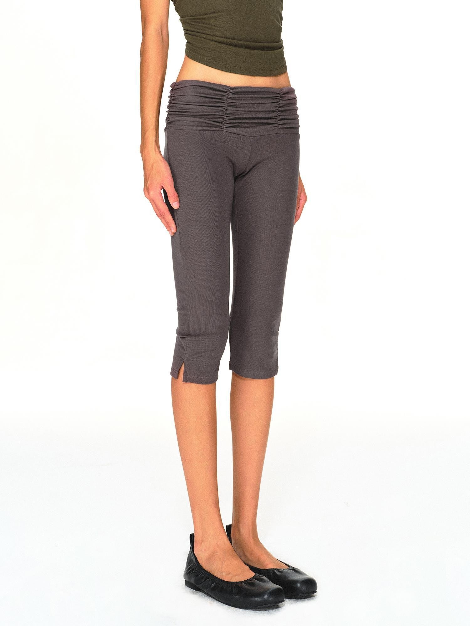 kvkv Gray Stacked Pleated Wide Waist Slim Fit Women&