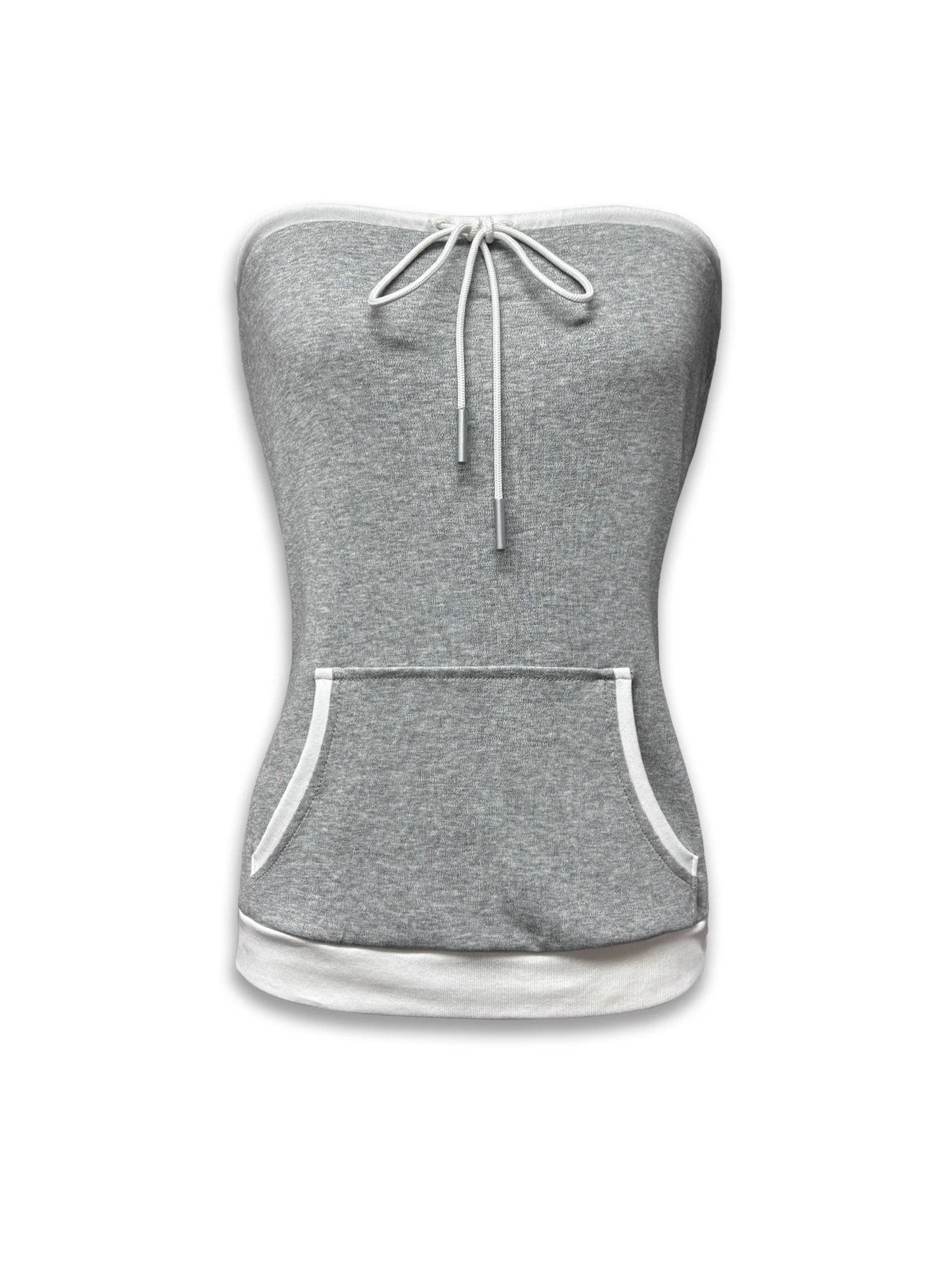 kvkv_Gray_White_Drawstring_Kangaroo_Pocket_Bustier_MISSTT