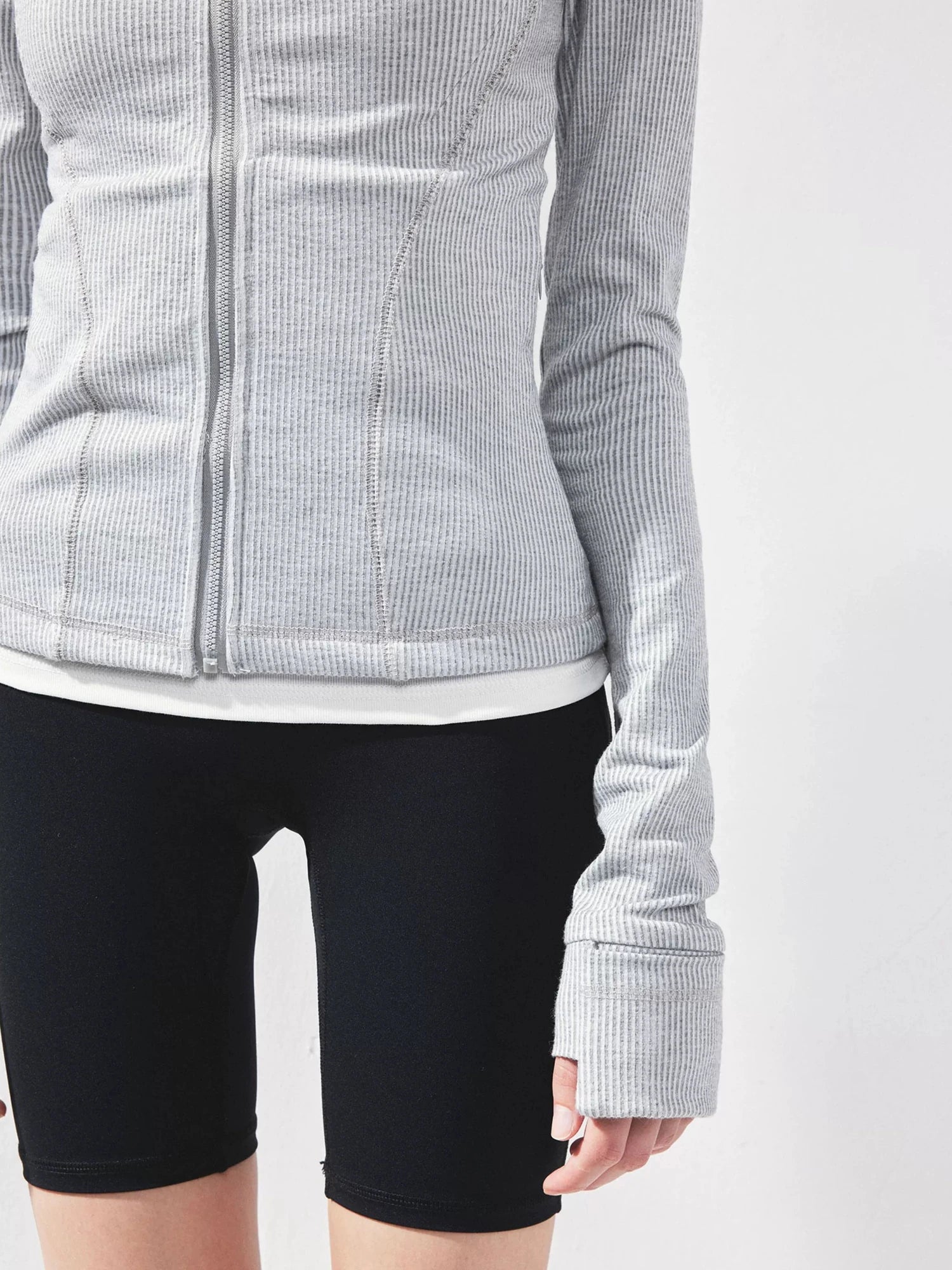 kvkv Gray Zip Fit Yoga Jacket