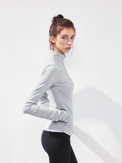 kvkv Gray Zip Fit Yoga Jacket