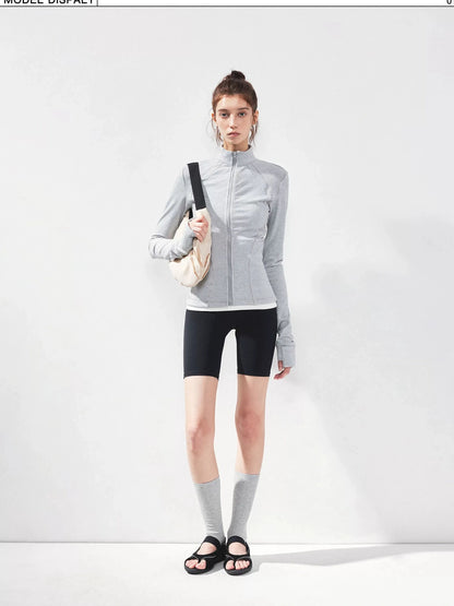kvkv Gray Zip Fit Yoga Jacket