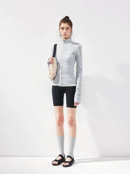 kvkv Gray Zip Fit Yoga Jacket