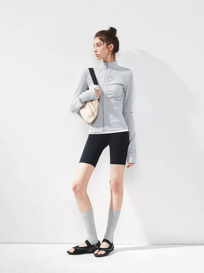 kvkv Gray Zip Fit Yoga Jacket