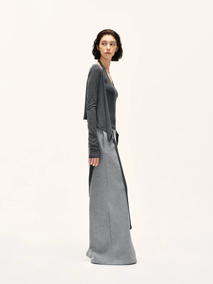 kvkv Grey Wide Waistband Flared Sweatpants