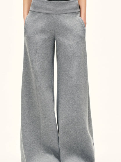 kvkv Grey Wide Waistband Flared Sweatpants