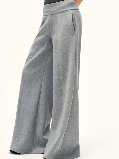 kvkv Grey Wide Waistband Flared Sweatpants